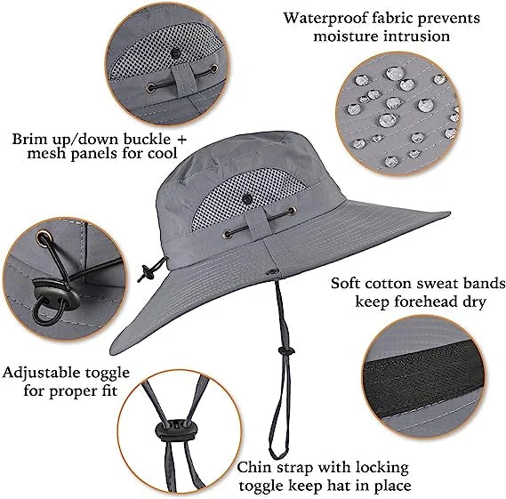 Outdoor Sun Hat With Solar Fan