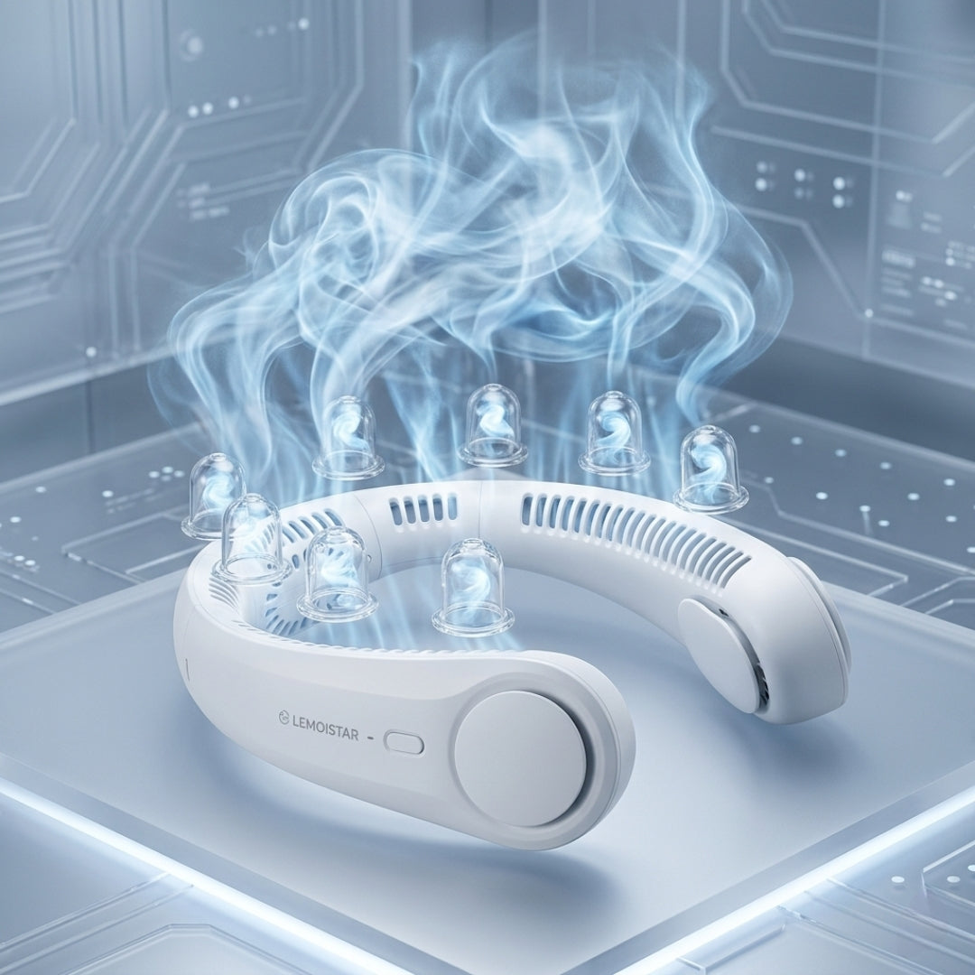 NeckBreeze™ 2.0 Elite | Portable Bladeless Neck Fan — Hands-Free TurboFlow Series