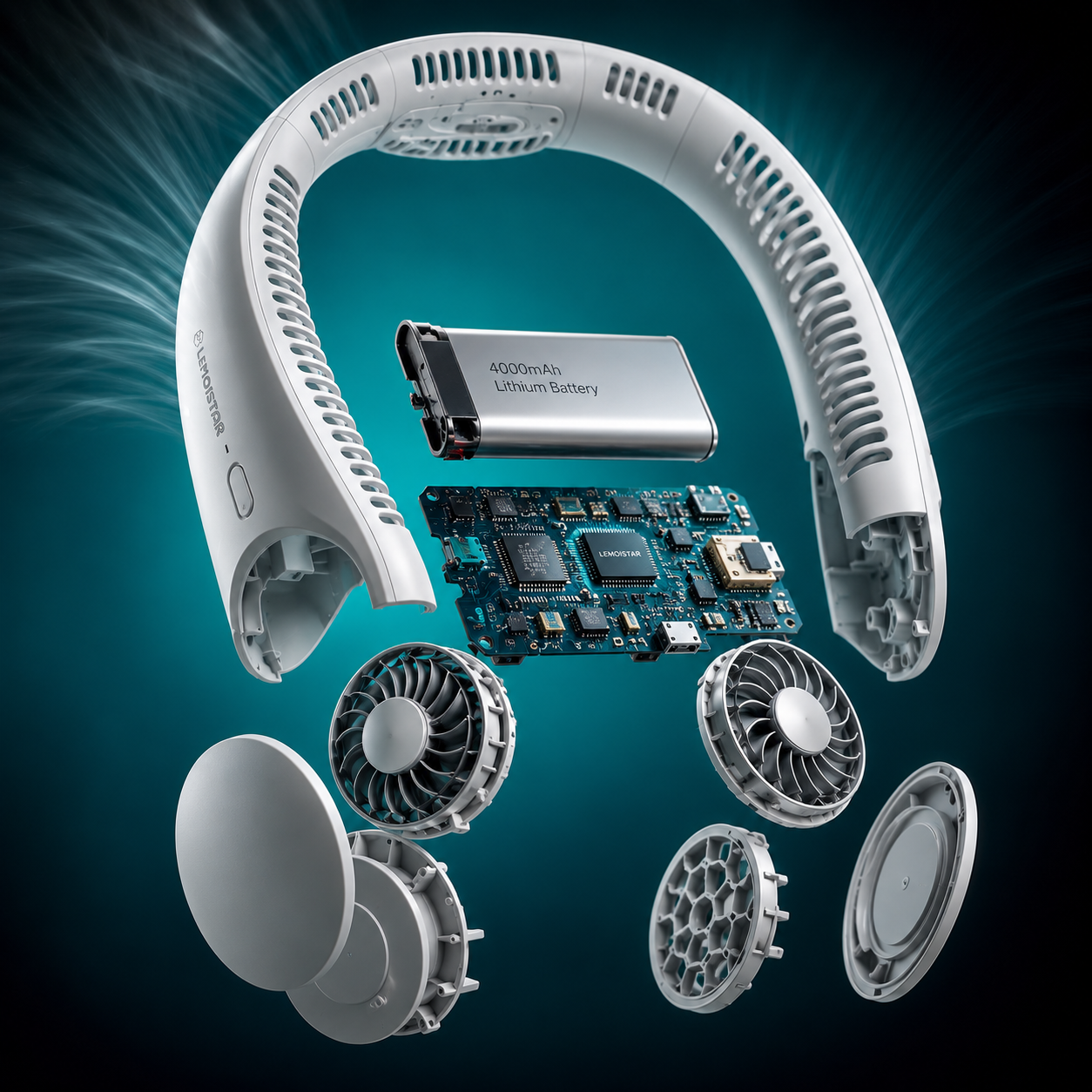 NeckBreeze™ 2.0 Elite | Portable Bladeless Neck Fan — Hands-Free TurboFlow Series